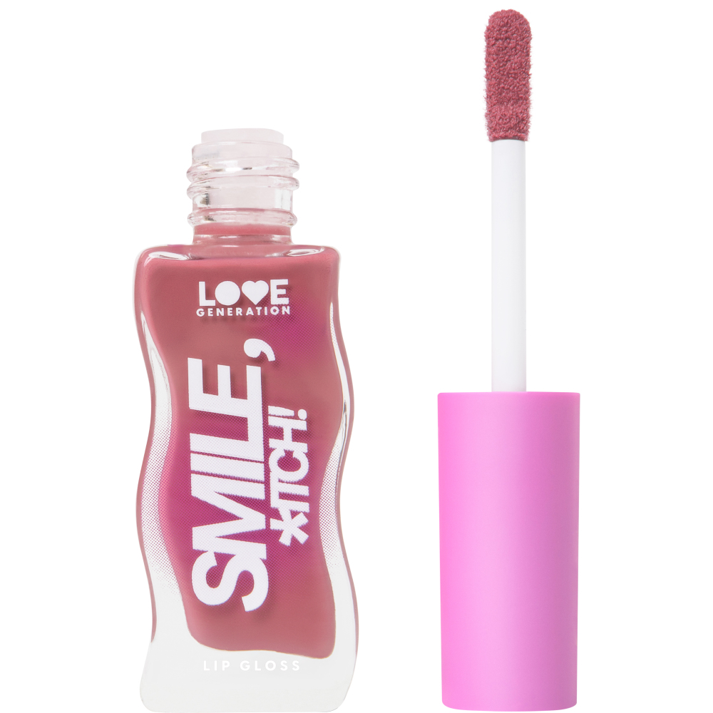 Блеск для губ Love Generation Smile, *itch!, глянцевый, тон: 02 холодный розовый, 10мл