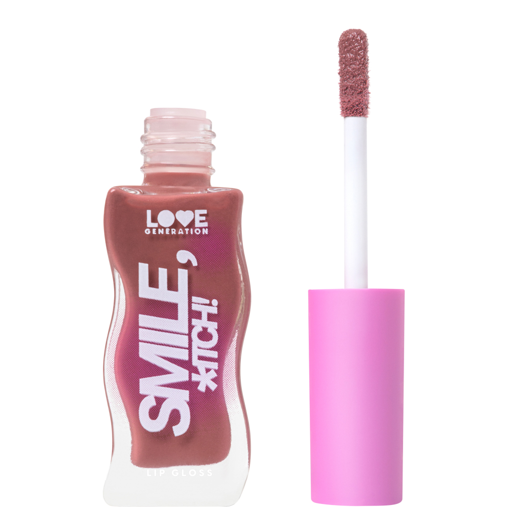 Блеск для губ Love Generation Smile, *itch!, глянцевый, тон: 04 сливово-коричневый, 10мл