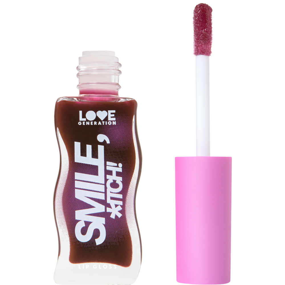 Блеск для губ Love Generation Smile, *itch!, глянцевый, тон: 10 винный, 10мл