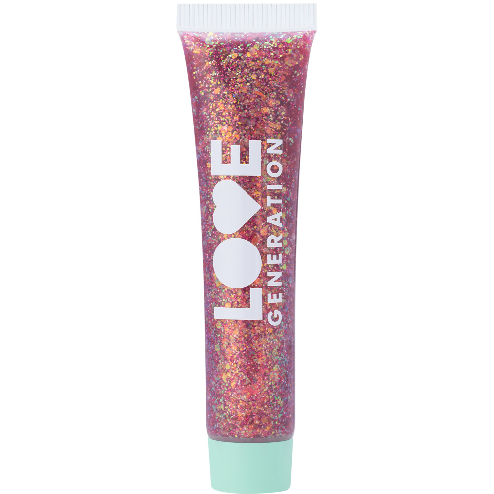 Глиттер-гель для лица Love Generation We love glitter, яркое сияние, тон: 04 фиолетово-коричневый, 15мл