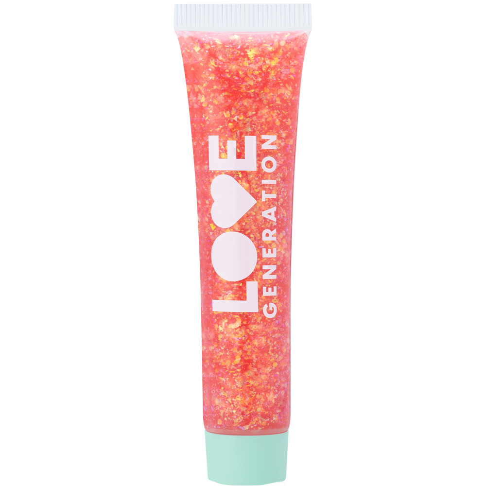 Глиттер-гель для лица Love Generation We love glitter, яркое сияние, тон: 06 оранжево-розовый, 15мл