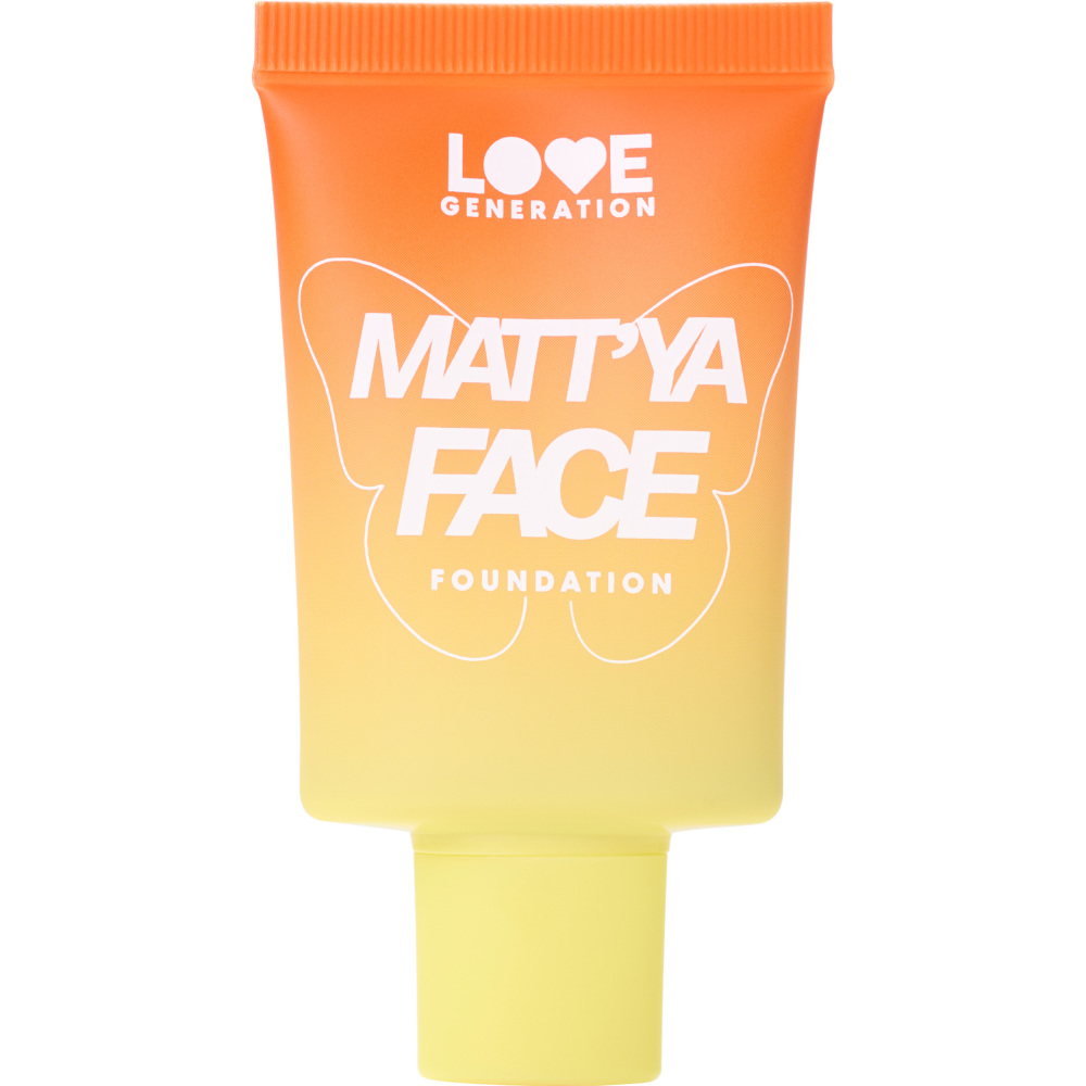 Тональный крем Love Generation Matt'ya Face, матирующий, с экстрактом матчи, тон: 02 vanilla silk, 30мл