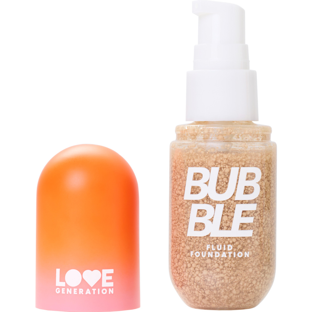 Тональный флюид Love Generation Bubble, легкое покрытие, естественный сияющий финиш, тон: 01 светло-бежевый, 40мл