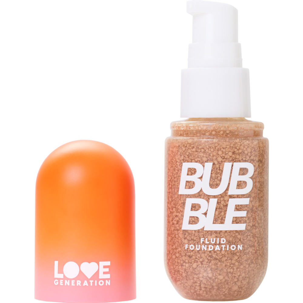 Тональный флюид Love Generation Bubble, легкое покрытие, естественный сияющий финиш, тон: 02 бежевый, 40мл
