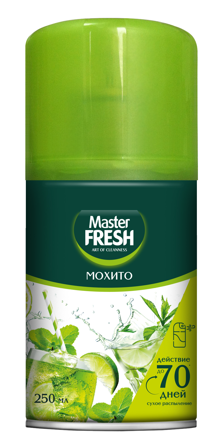 Освежитель воздуха Master Fresh Gold Мохито, запасной блок, 250мл