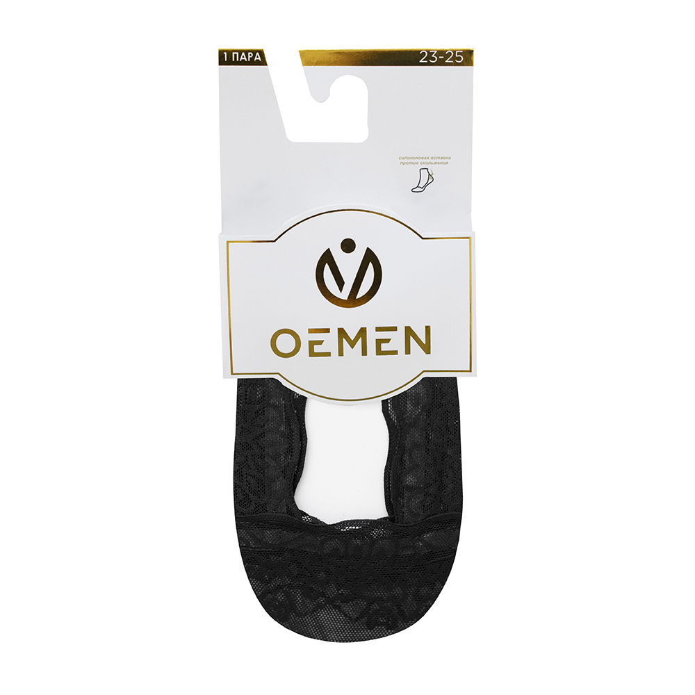 Следки женские Oemen, ажурные, капроновые, с силиконом, в ассортименте