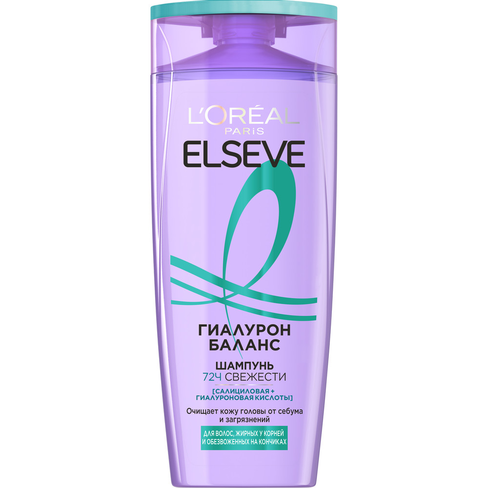 Шампунь L'Oreal Paris Elseve Гиалурон Баланс, для жирных у корней и обезвоженных на кончиках волос, 400мл