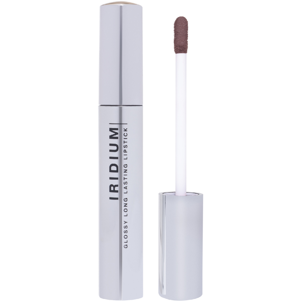 Губная помада Influence Beauty Iridium, глянцевая, стойкая, тон: 02 холодный пепельно-розовый нюд, 3мл