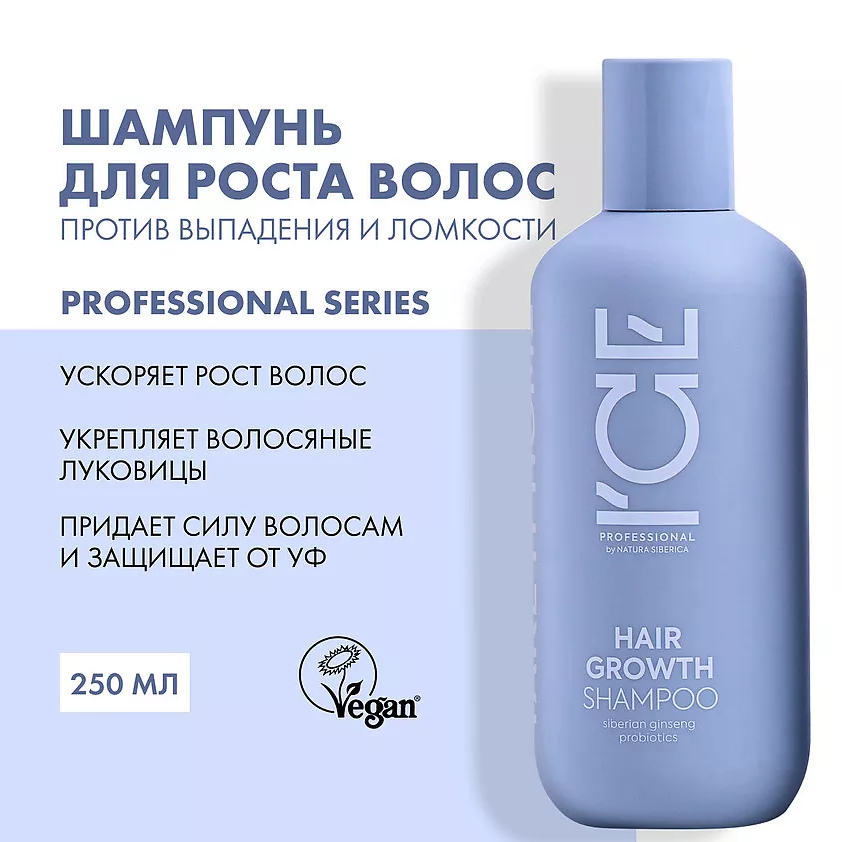 Шампунь стимулирующий рост волос Iсе Professional Hair Growth Shampoo, 250 мл