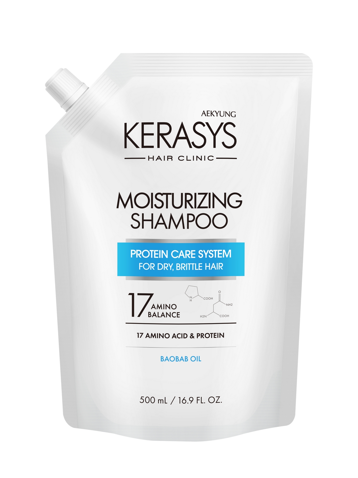 Шампунь для волос Kerasys Moisturizing, увлажняющий, дой-пак, 500мл