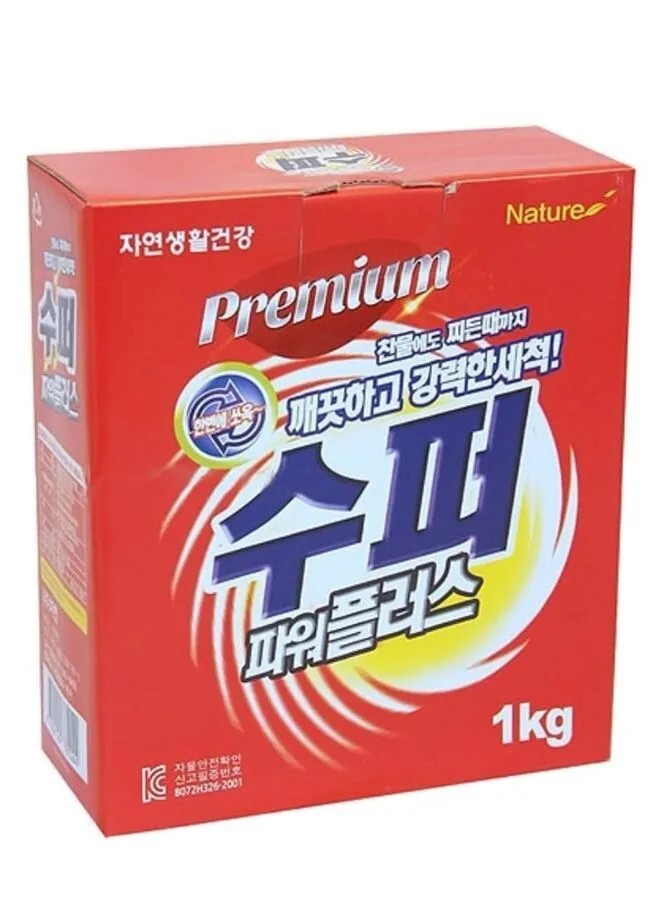 Стиральный порошок для светлого белья Nature Super Power plus, концентрат, с пятновыводителем, 1кг