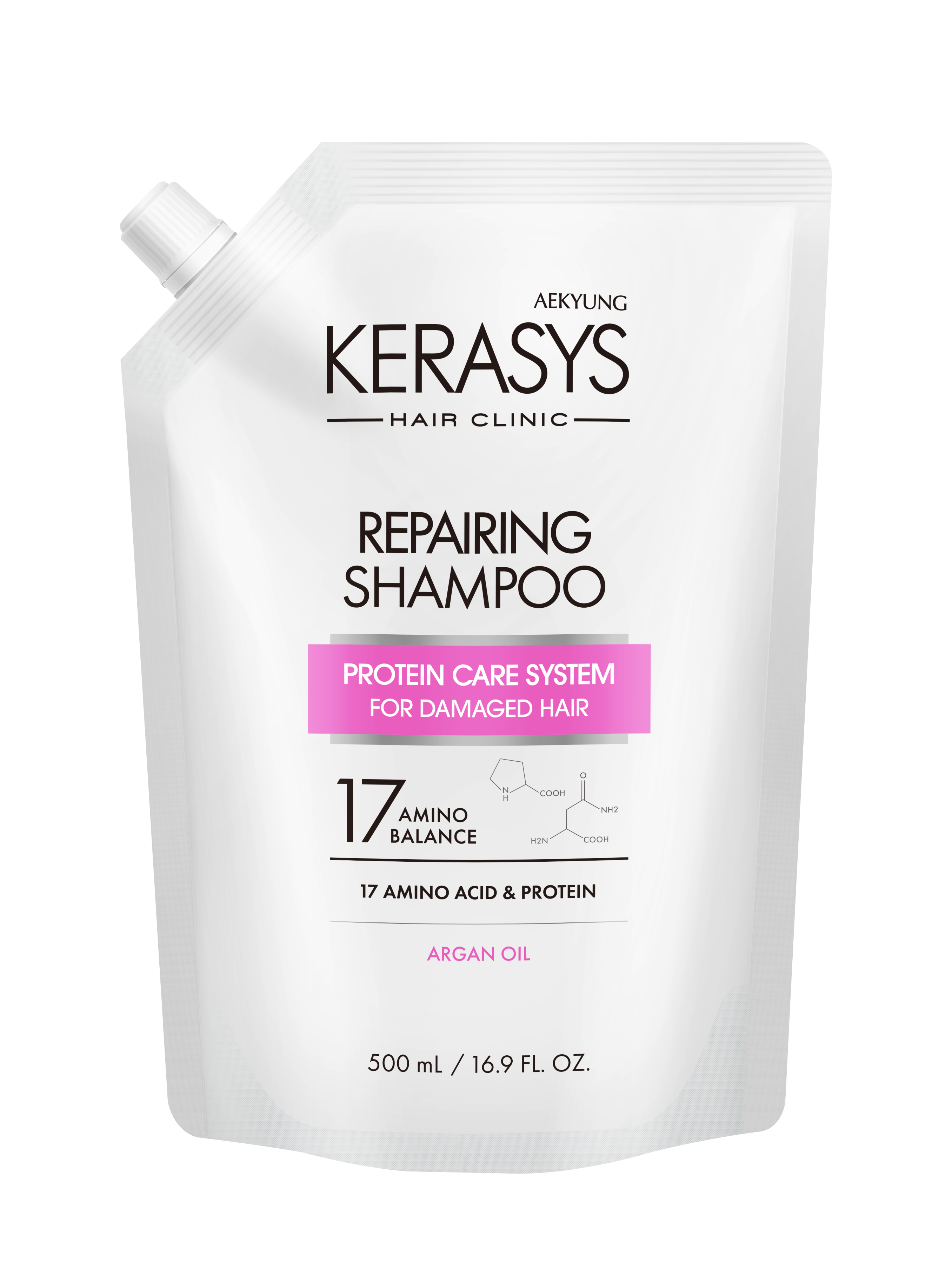 Шампунь для волос Kerasys Repairing, восстанавливающий, дой-пак, 500мл