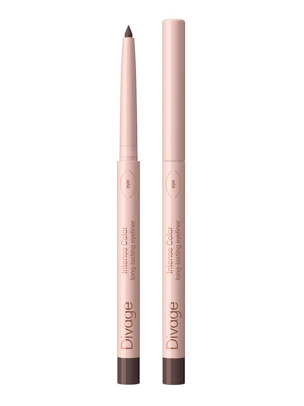 Стойкий карандаш для глаз Divage Intense Color, автоматический, тон: 02 коричневый, 3г