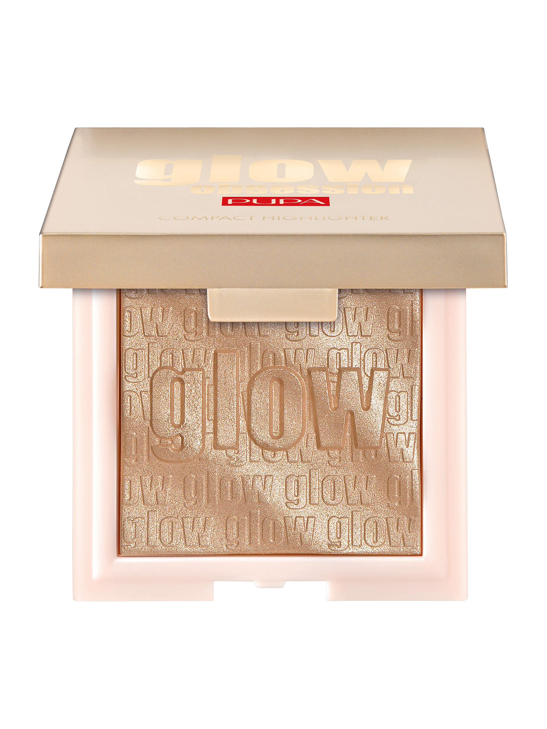 Хайлайтер для лица Pupa Glow Obsession, компактный, тон: 002 rose gold, 6г