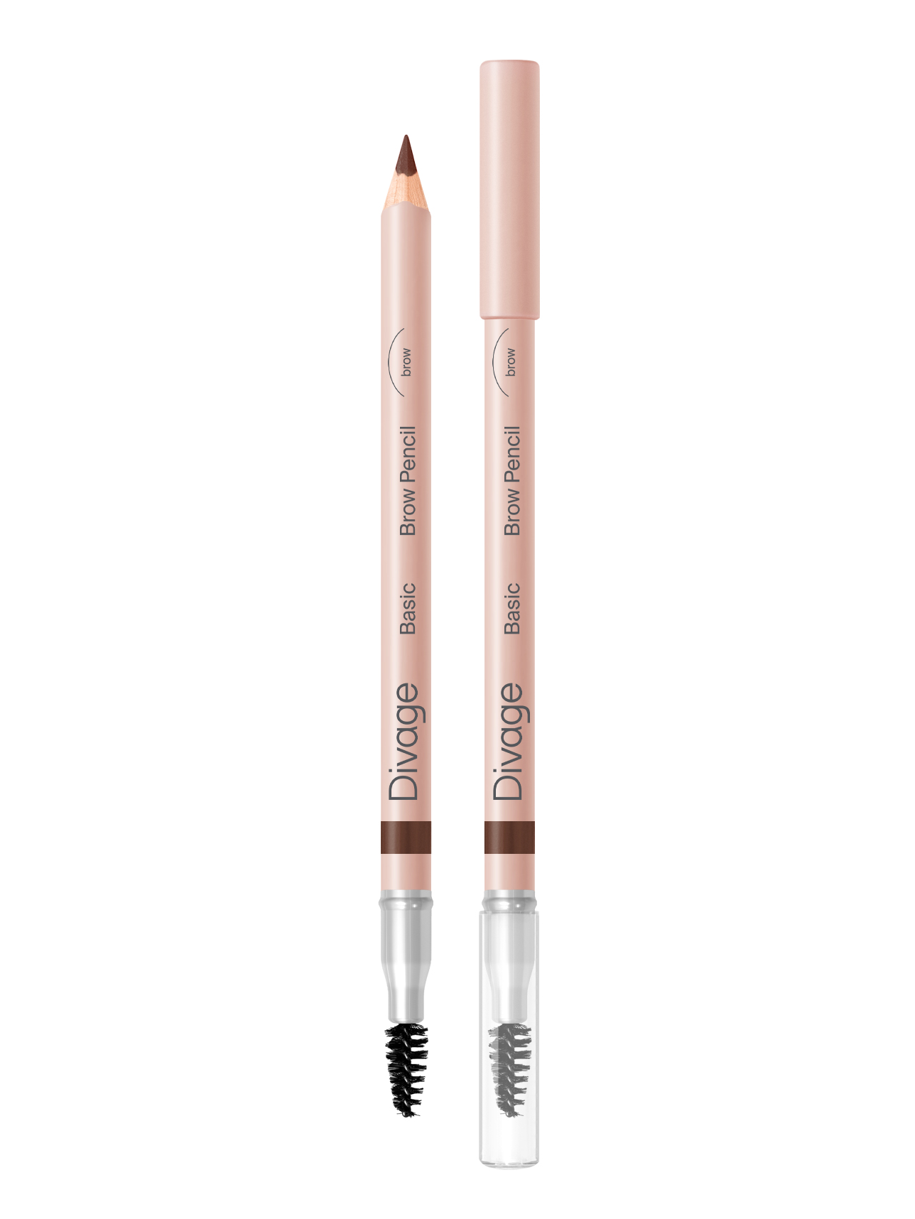 Карандаш для бровей Divage Eyebrow Pencil Basic, тон: 03 темно-коричневый, 1г