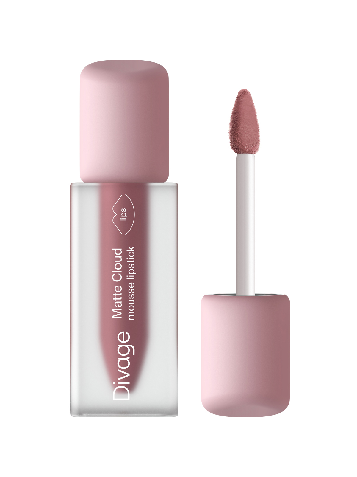 Помада для губ Divage Matte Cloud Liquid Lipstick, жидкая, тон: 02 холодный нюд, 3мл