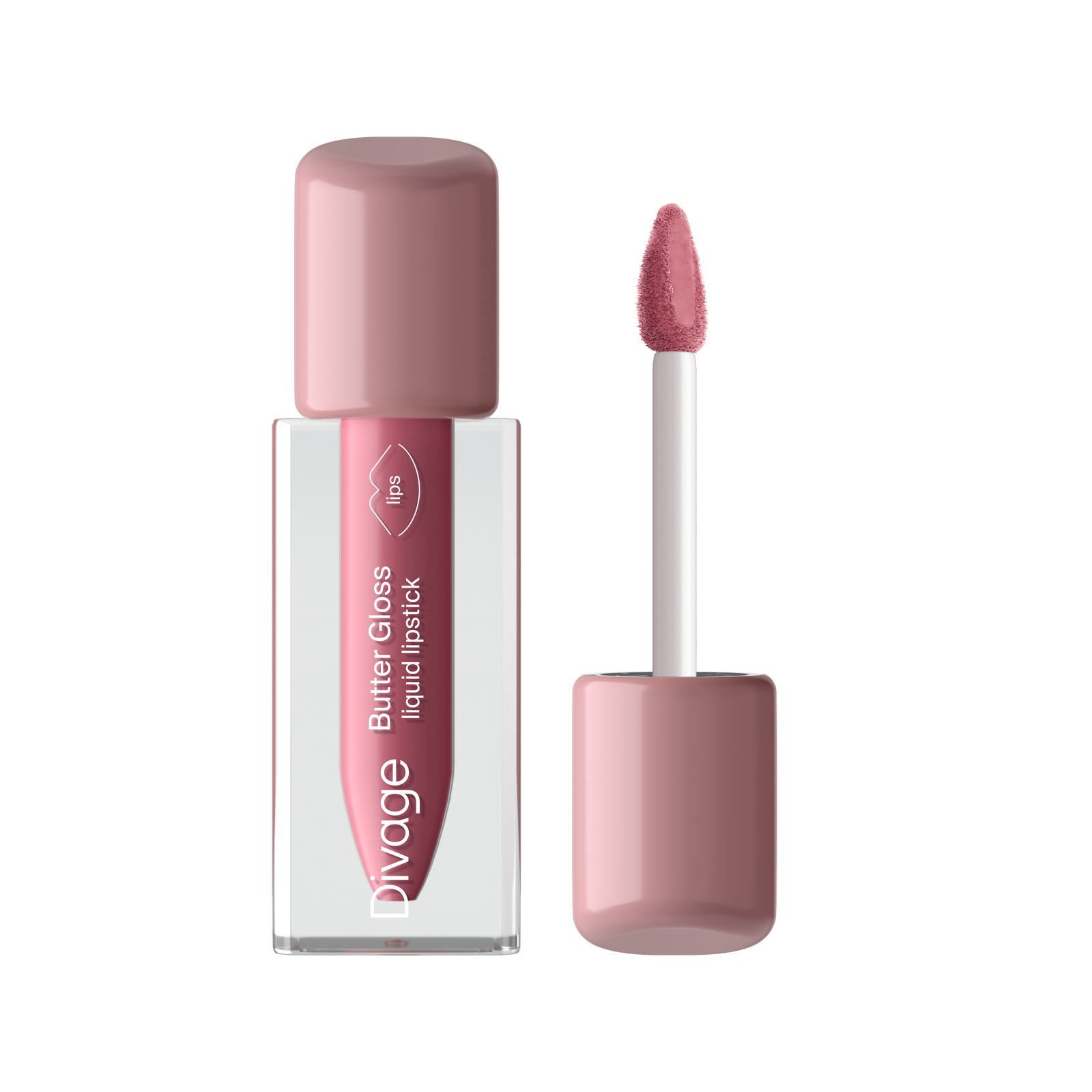 Помада для губ жидкая Divage Butter Gloss Liquid Lipstick Тон 05 светло-бежевый