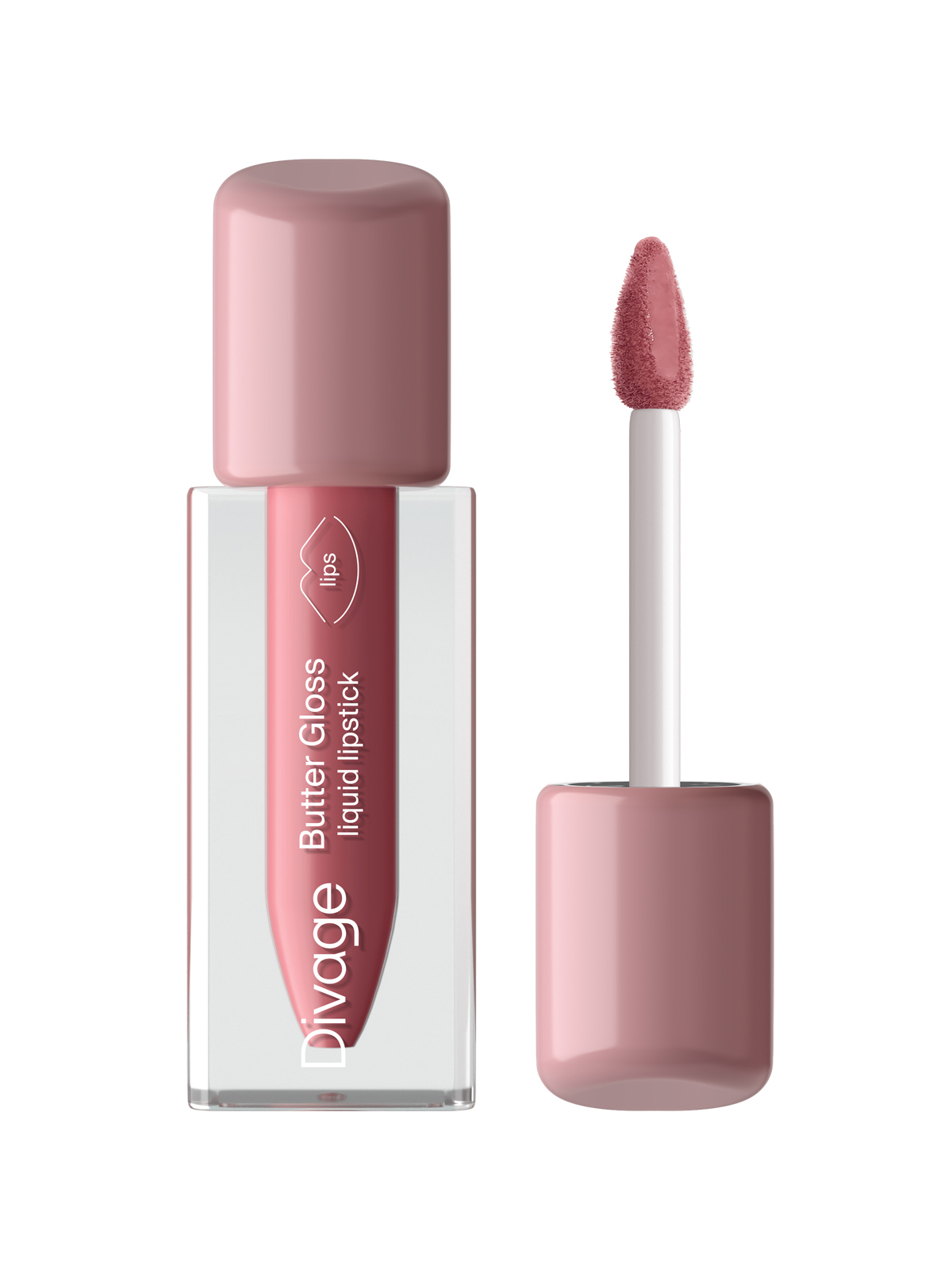 Помада для губ Divage Butter Gloss Liquid Lipstick, жидкая, тон: 07 холодный сливовый, 2.8г