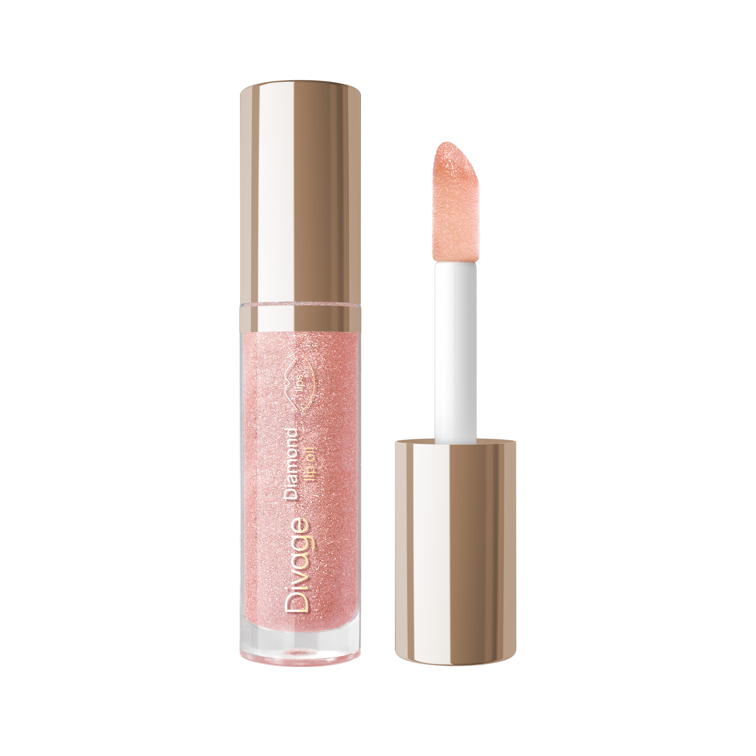 Divage Масло для губ бриллиантовое Diamond Lip Oil Тон 02 персиковый