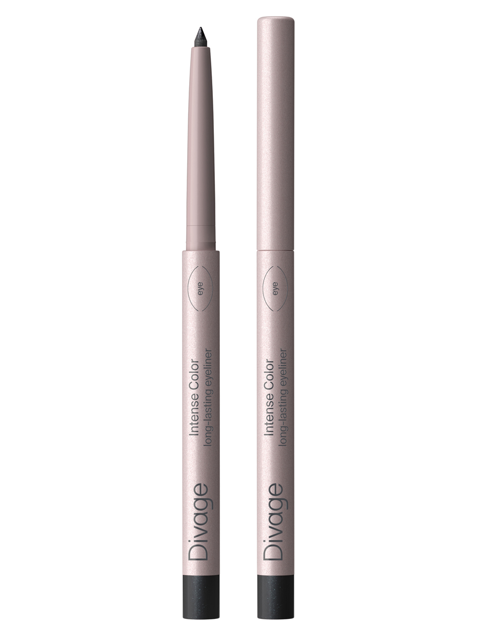 Стойкий карандаш для глаз Divage Intense Color, автоматический, тон: 05 сияющий черный, 0.25г