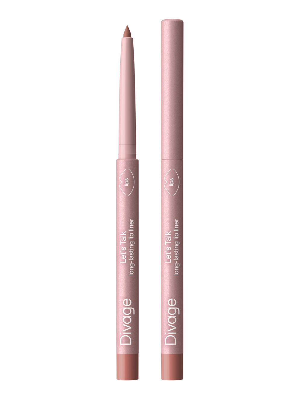 Автоматический карандаш для губ Divage Let's Talk long-lasting lip liner, тон: 04 коричнево-розовый, 0.26г