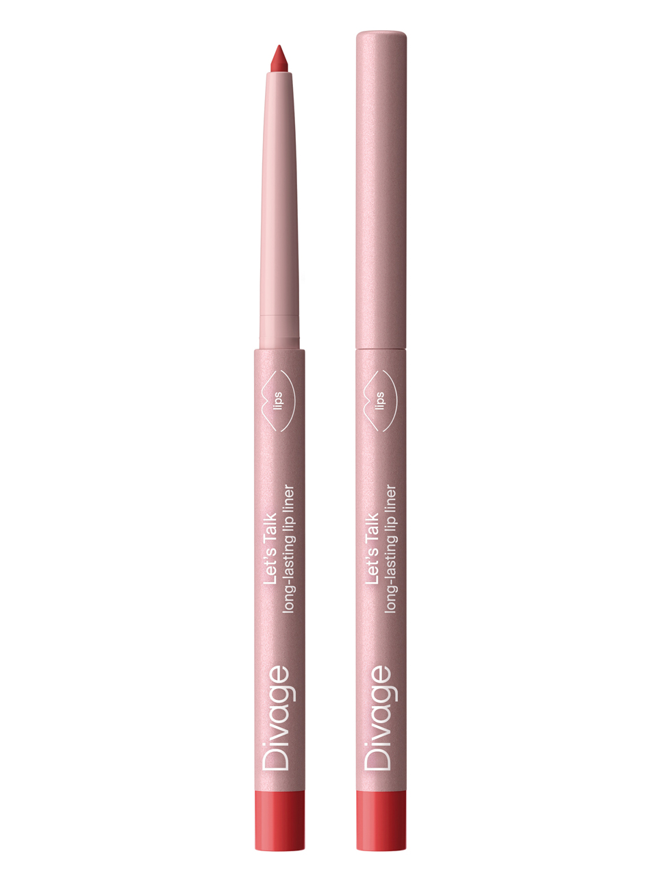 Карандаш для губ Divage Let's Talk long-lasting lip liner, автоматический, тон: 06 красный, 0.26г