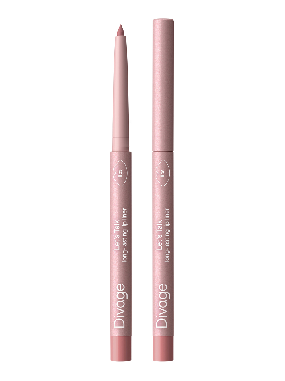Карандаш для губ Divage Let's Talk long-lasting lip liner, автоматический, тон: 05 холодный розовый, 0.26г