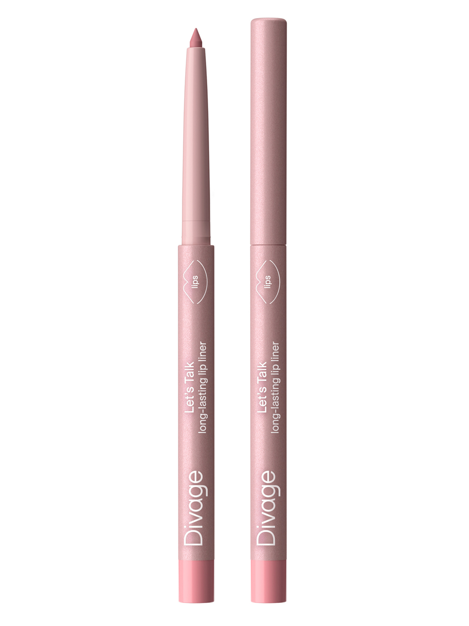 Автоматический карандаш для губ Divage Let's Talk long-lasting lip liner, тон: 01 розовый, 0.26г