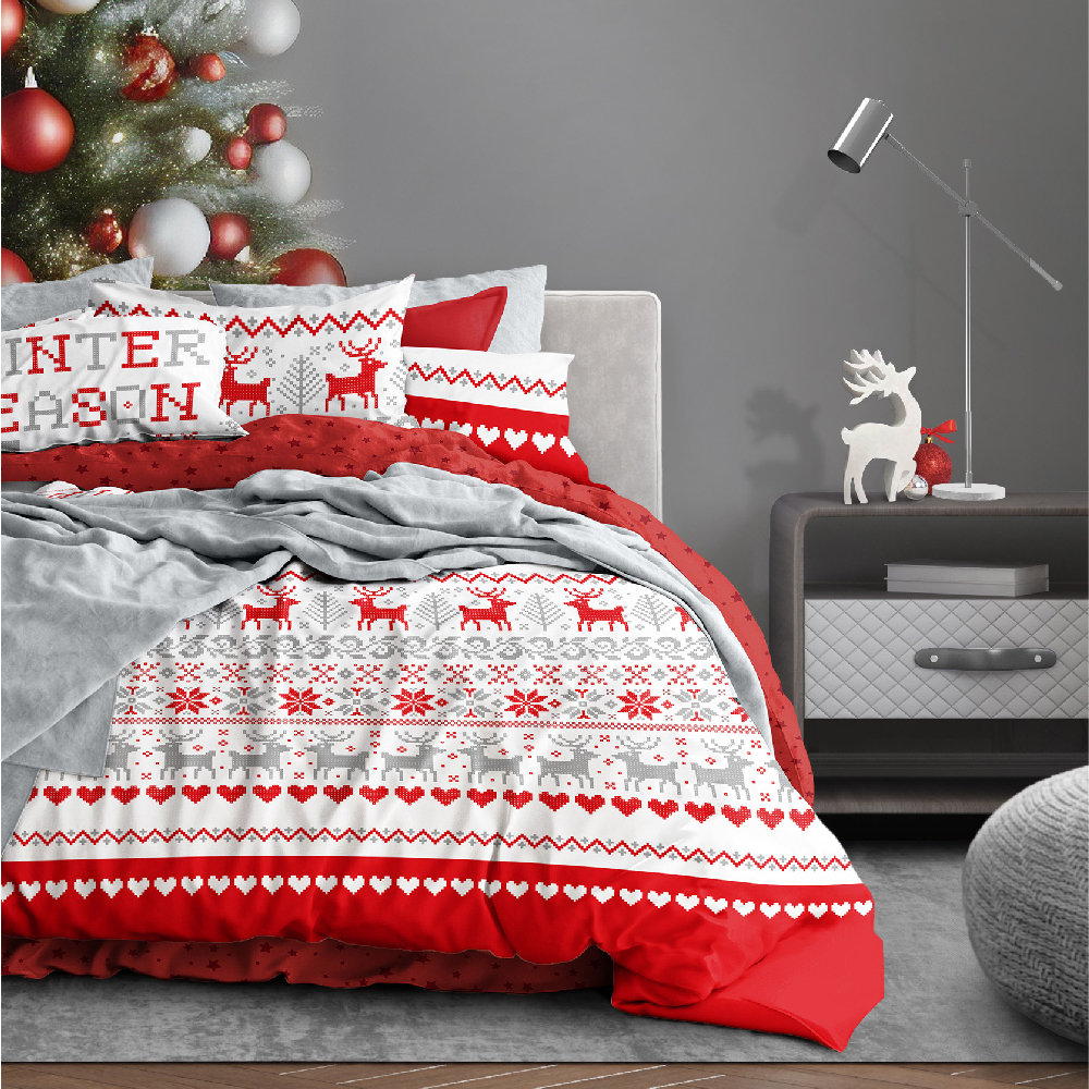 Комплект постельного белья Art for Home Winter Season, 2.0-спальный, полисатин, наволочка: 50х70см