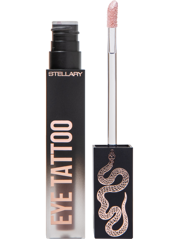 Тени жидкие для век Stellary Eye Tattoo, с шиммером, тон: 05 золотисто-розовый, 4мл