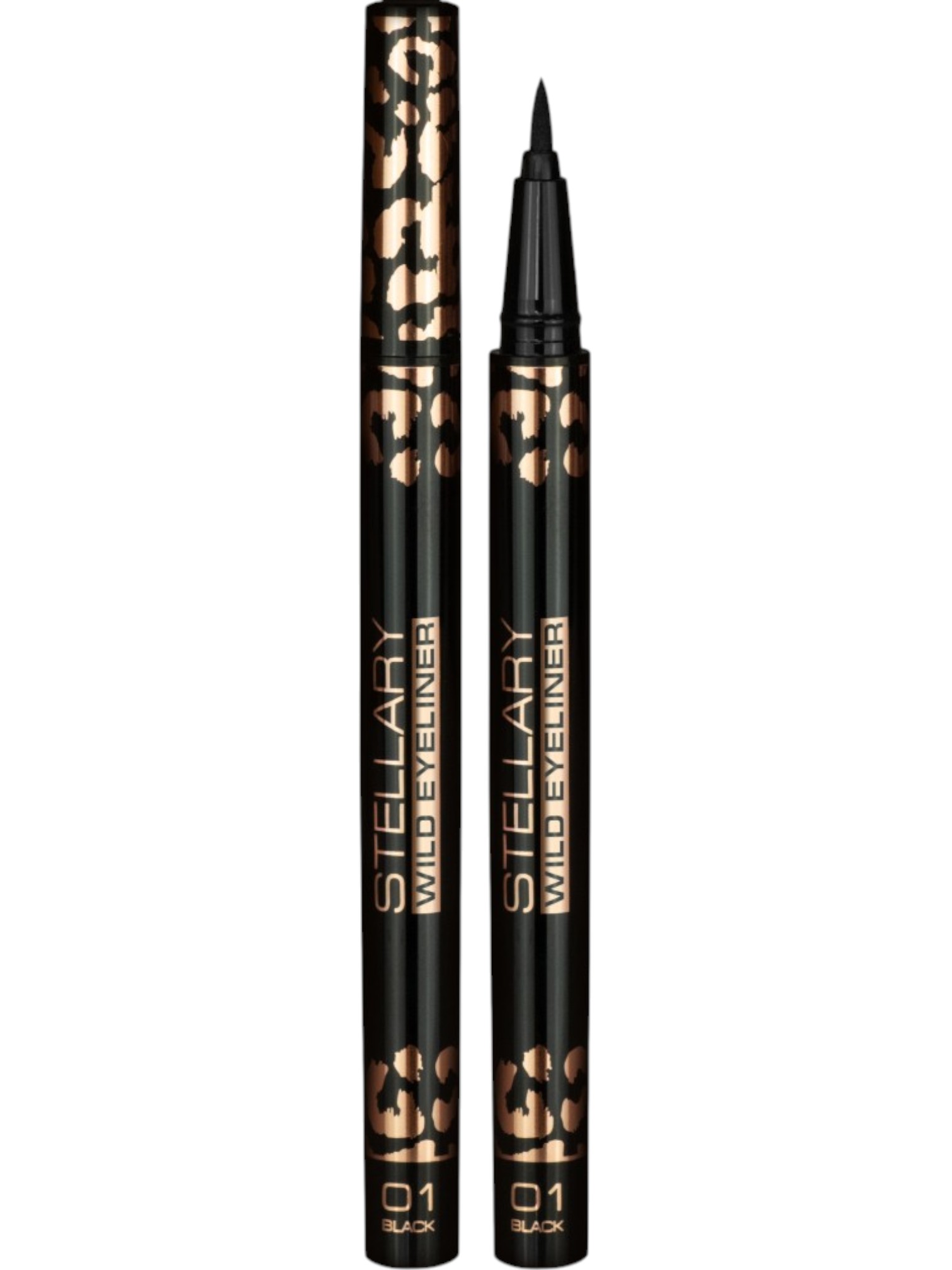 Подводка для глаз фетровая Stellary Wild Eyeliner, тон: 01 черный, 0.8мл