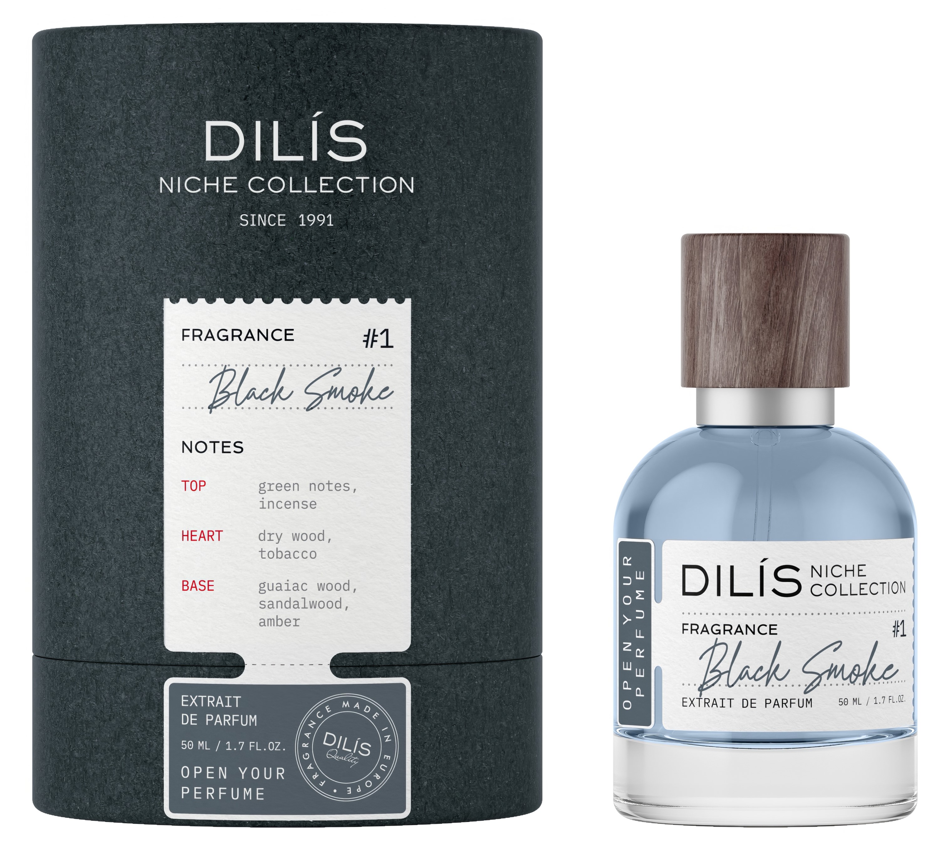 Духи для мужчин Dilis Niche Collection Black Smoke, 50 мл