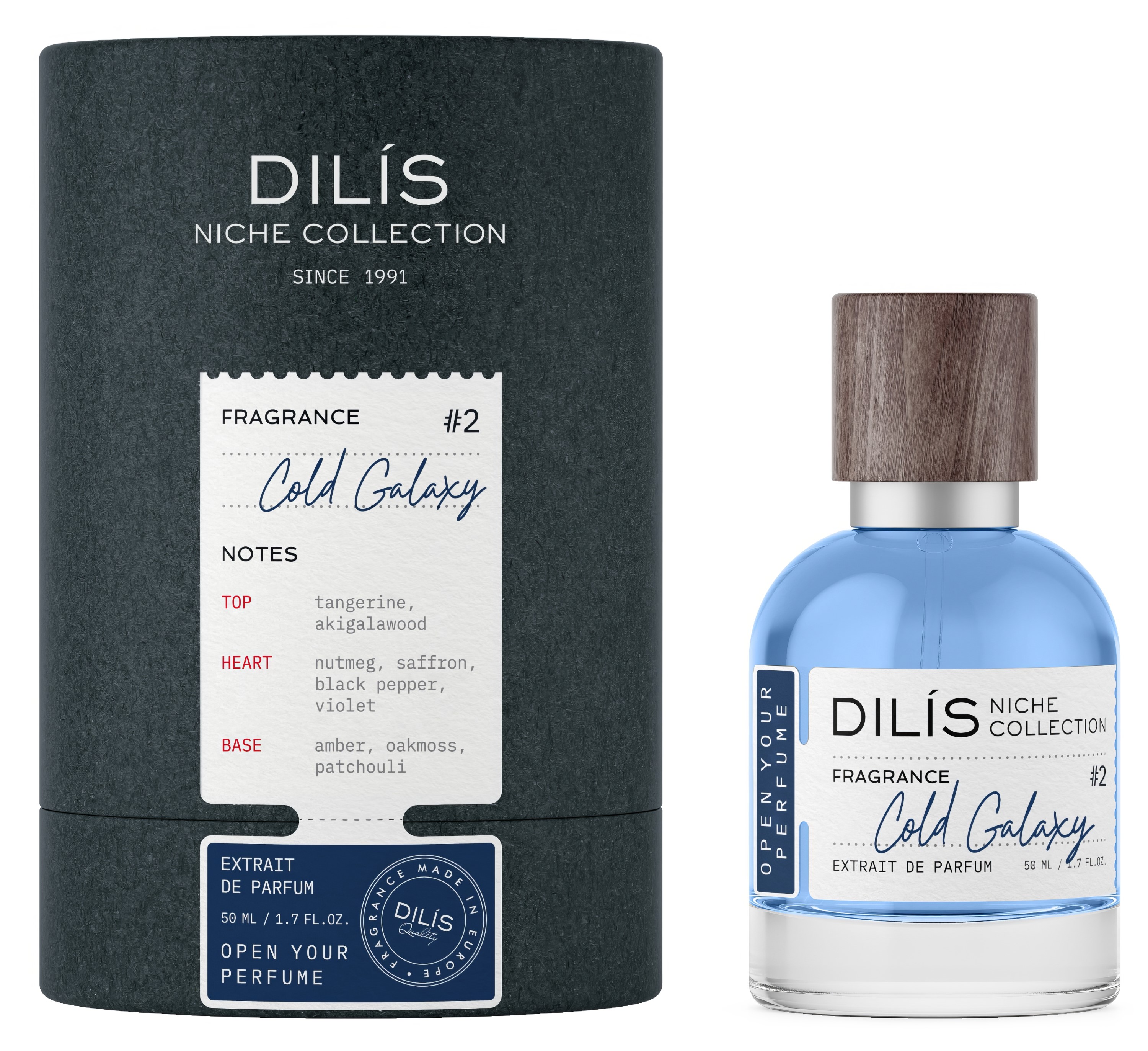 Духи для мужчин Dilis Niche Collection Cold Galaxy, 50 мл