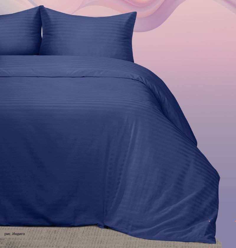 Комплект постельного белья Colourful Dreams, 1,5-спальное, полисатин, наволочка: 50х70 см, цвет: индиго