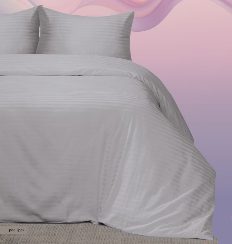 Комплект постельного белья Colourful Dreams, 2-спальное, полисатин, наволочка: 50х70 см, цвет: серый