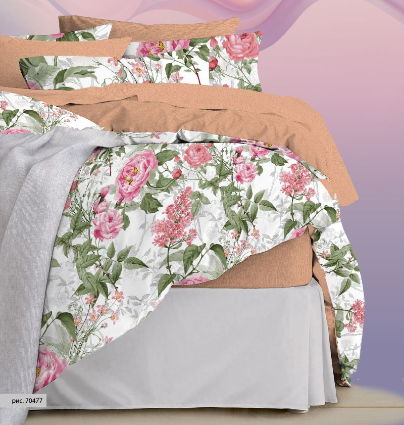 Комплект постельного белья Colourful Dreams Пионы, семейное, поплин, наволочка: 50х70 см