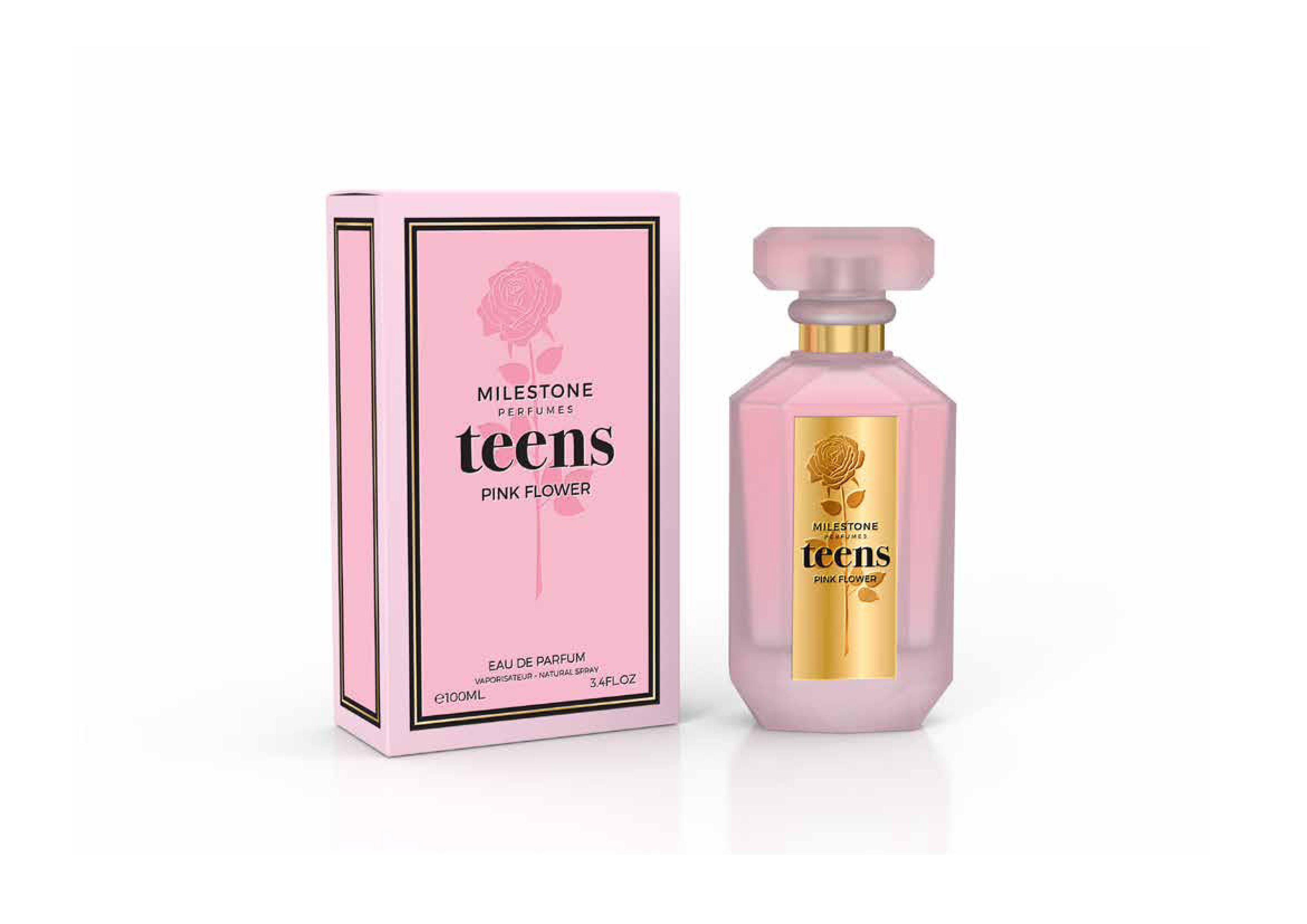 Парфюмерная вода женская Milestone Teens Pink Flower, 100мл