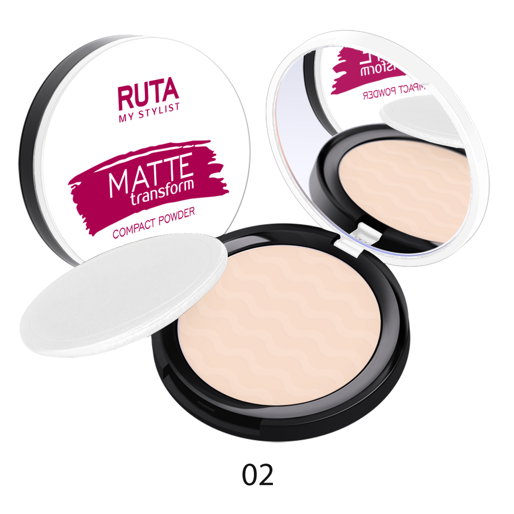 Ruta пудра компактная Матовая трансформация (Matte transform) тон02 св.беж