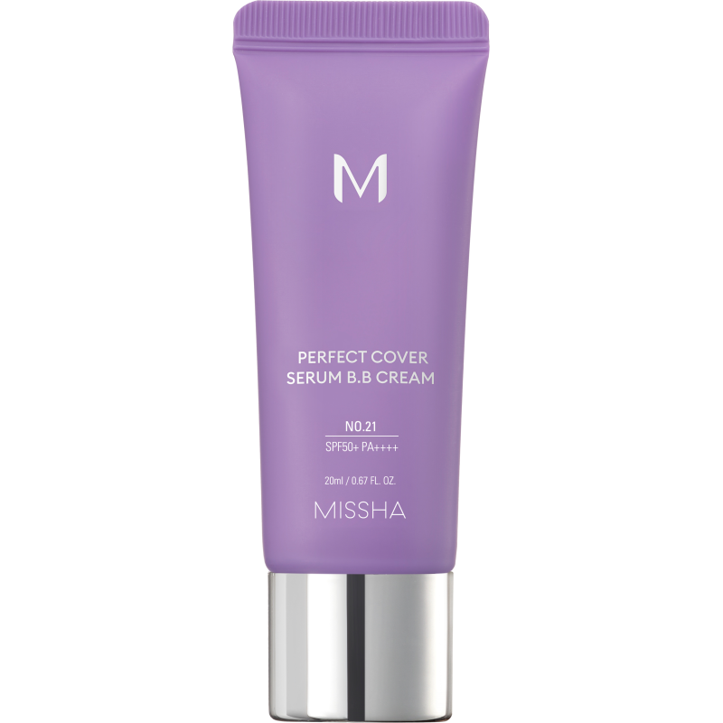Тональный BB крем Missha М Perfect Cover Serum, с антивозрастной сывороткой, SPF 50, тон: 21 светло-бежевый, 20мл