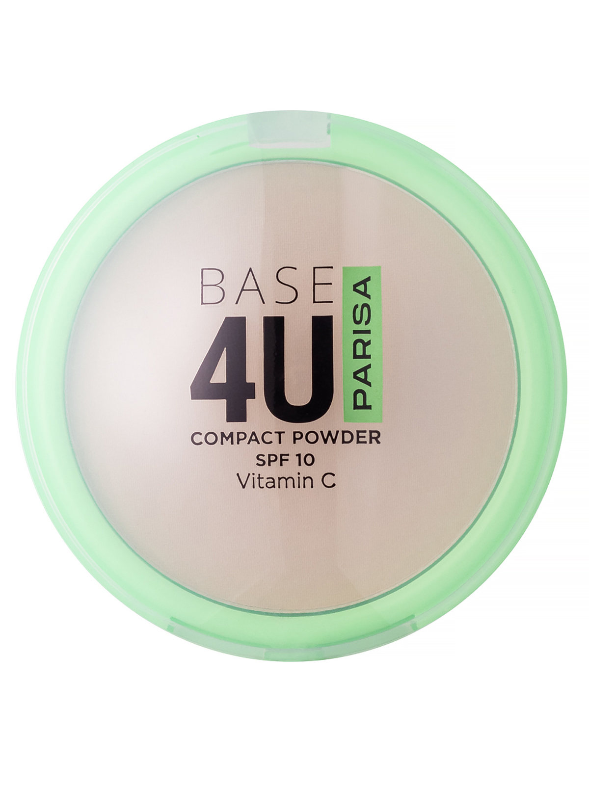 Пудра для лица Parisa Base4U, прессованная, SPF 10, тон: 02 холодный беж, 7г