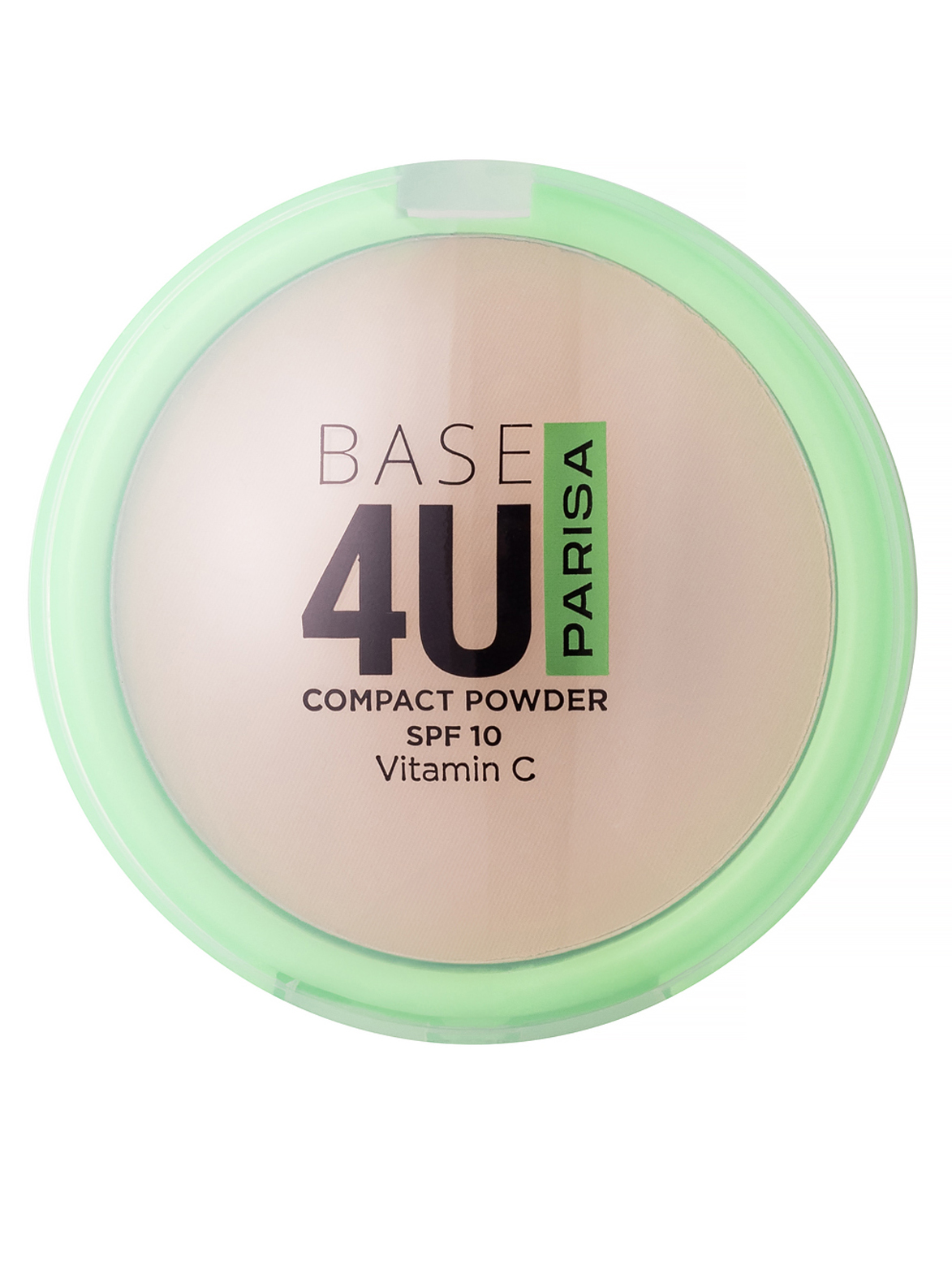 Пудра для лица Parisa Base4U, прессованная, SPF 10, тон: 03 теплый беж, 7г