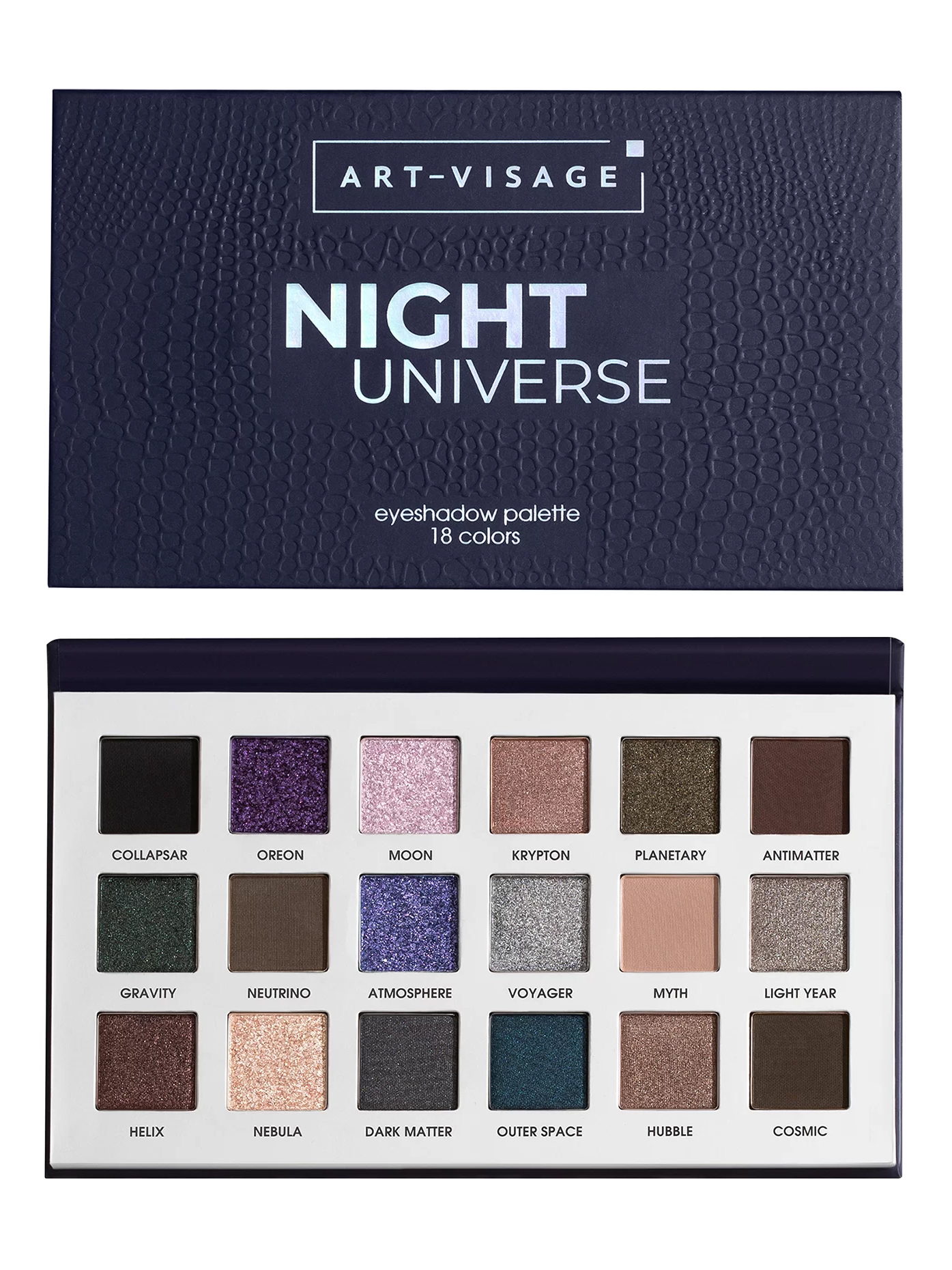 Палетка теней для век Art-Visage Night Universe, 18 тонов, 18х1.2г