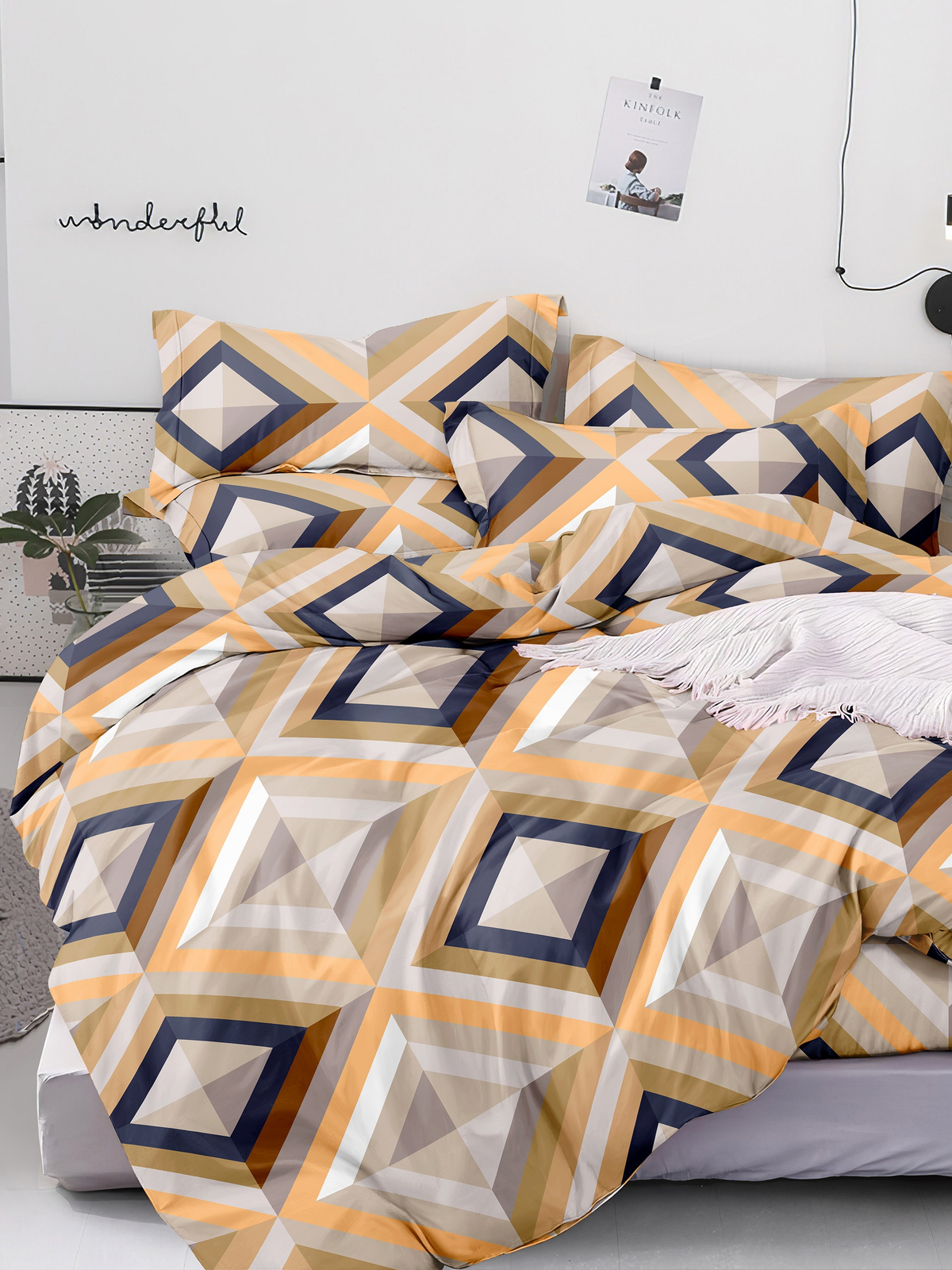 Комплект постельного белья F&H Provence, евро, бязь, 2 наволочки 70x70см, оранжевый