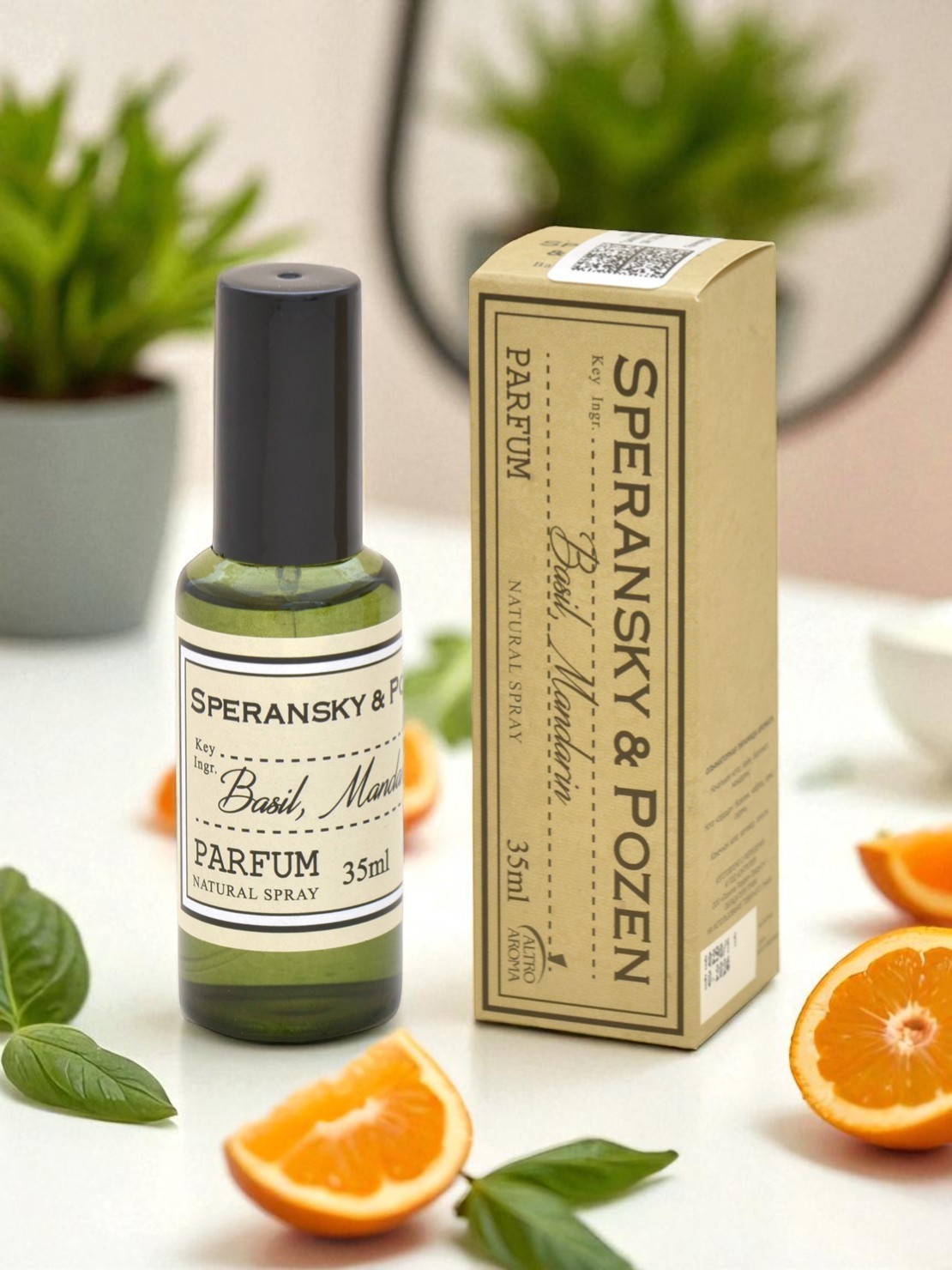 Духи унисекс Speransky&Pozen Basil, Mandarin, 35 мл