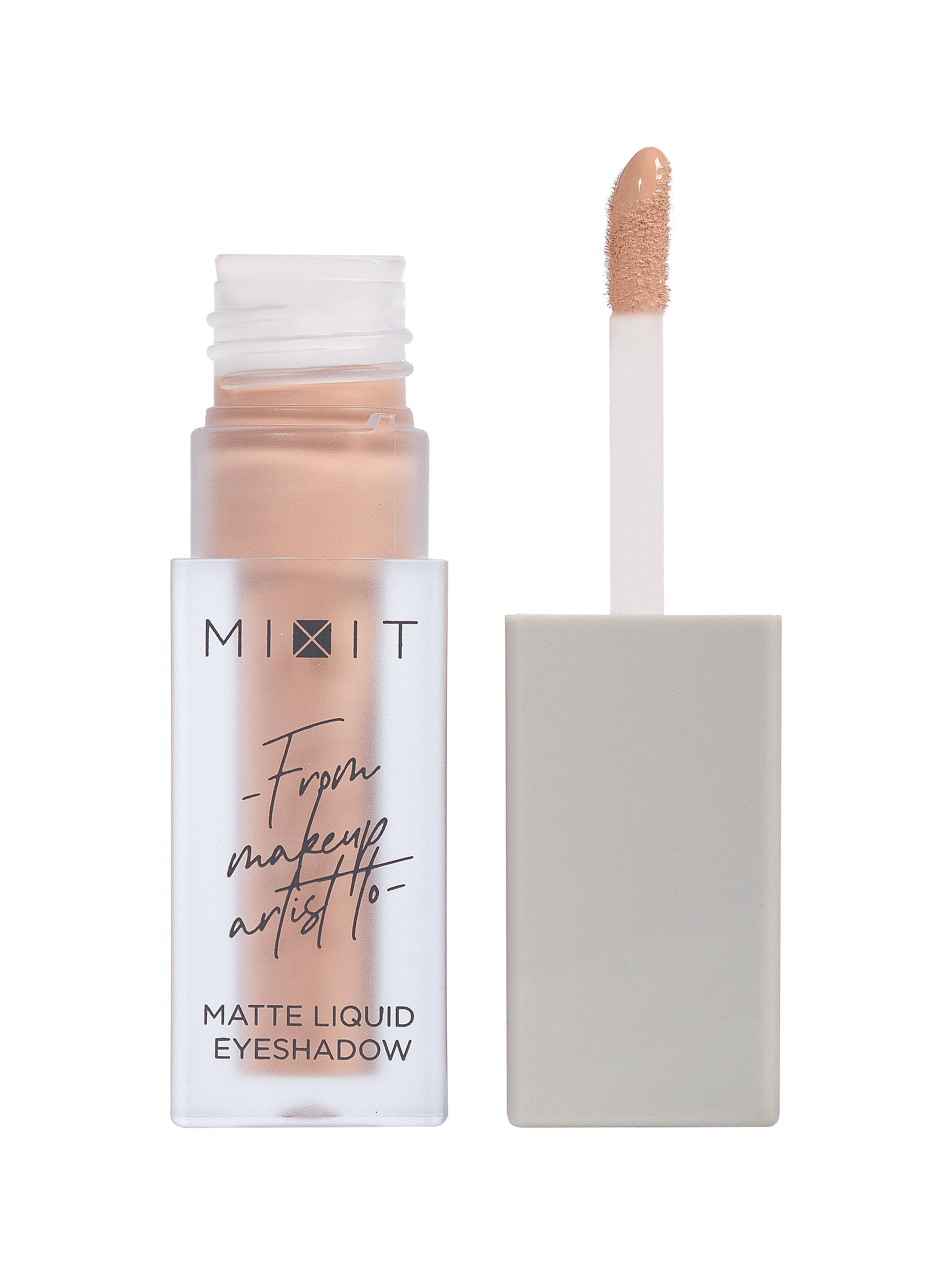 Тени для век Mixit Make Up Liquid, жидкие, матовые, тон: 01 Linen (нюд), 3.8г.