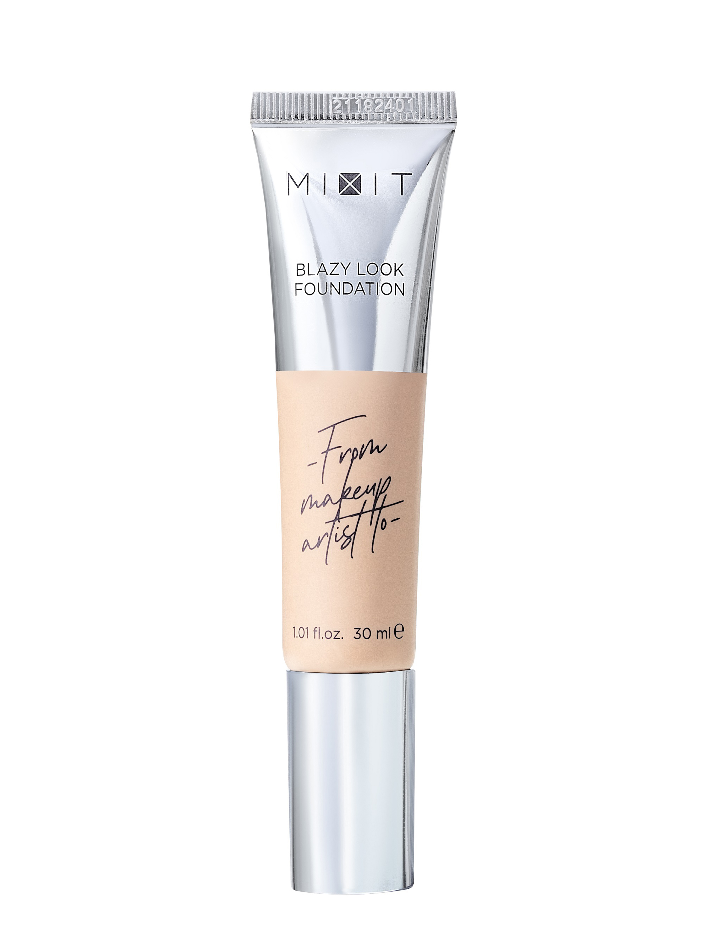 Тональная основа Mixit Make Up Blazy Look, с эффектом сияния, тон: 03 dew (натуральный), 30мл