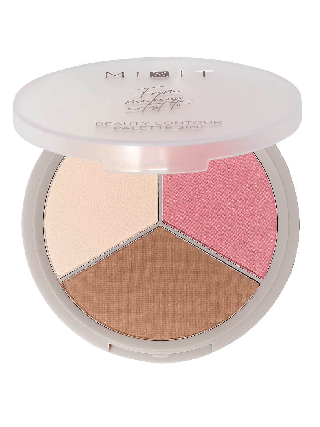 Палетка для скульптурирования лица Mixit Make Up Beauty Contour Palette, 3в1, тон: 01, 11г