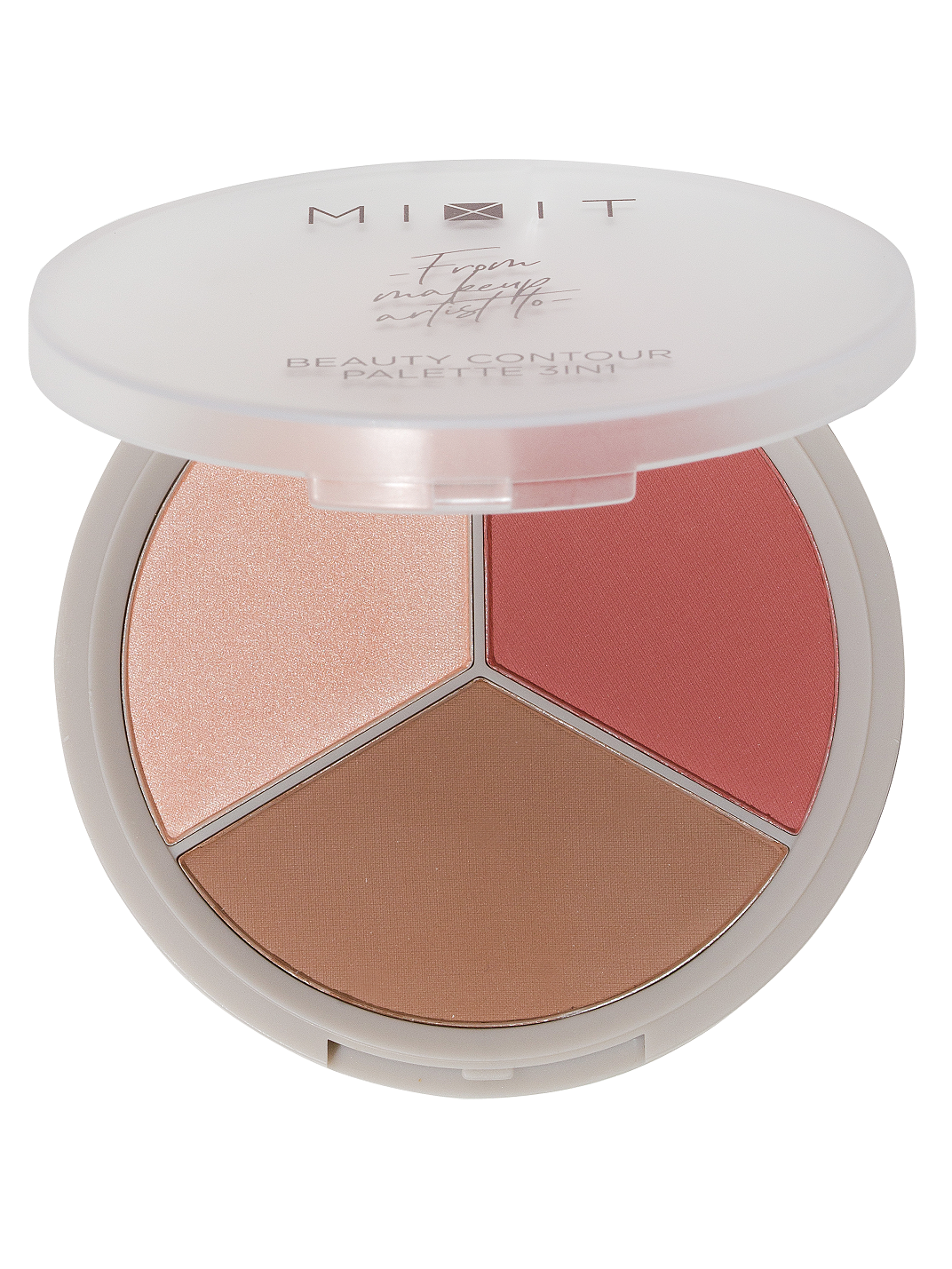 Палетка для скульптурирования лица Mixit Make Up Beauty Contour Palette, 3в1, тон: 02, 11г