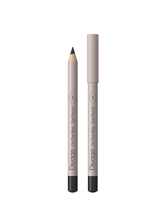 Карандаш для глаз Divage On The Way Eye Pencil, тон: 01 черный, 1.1 г
