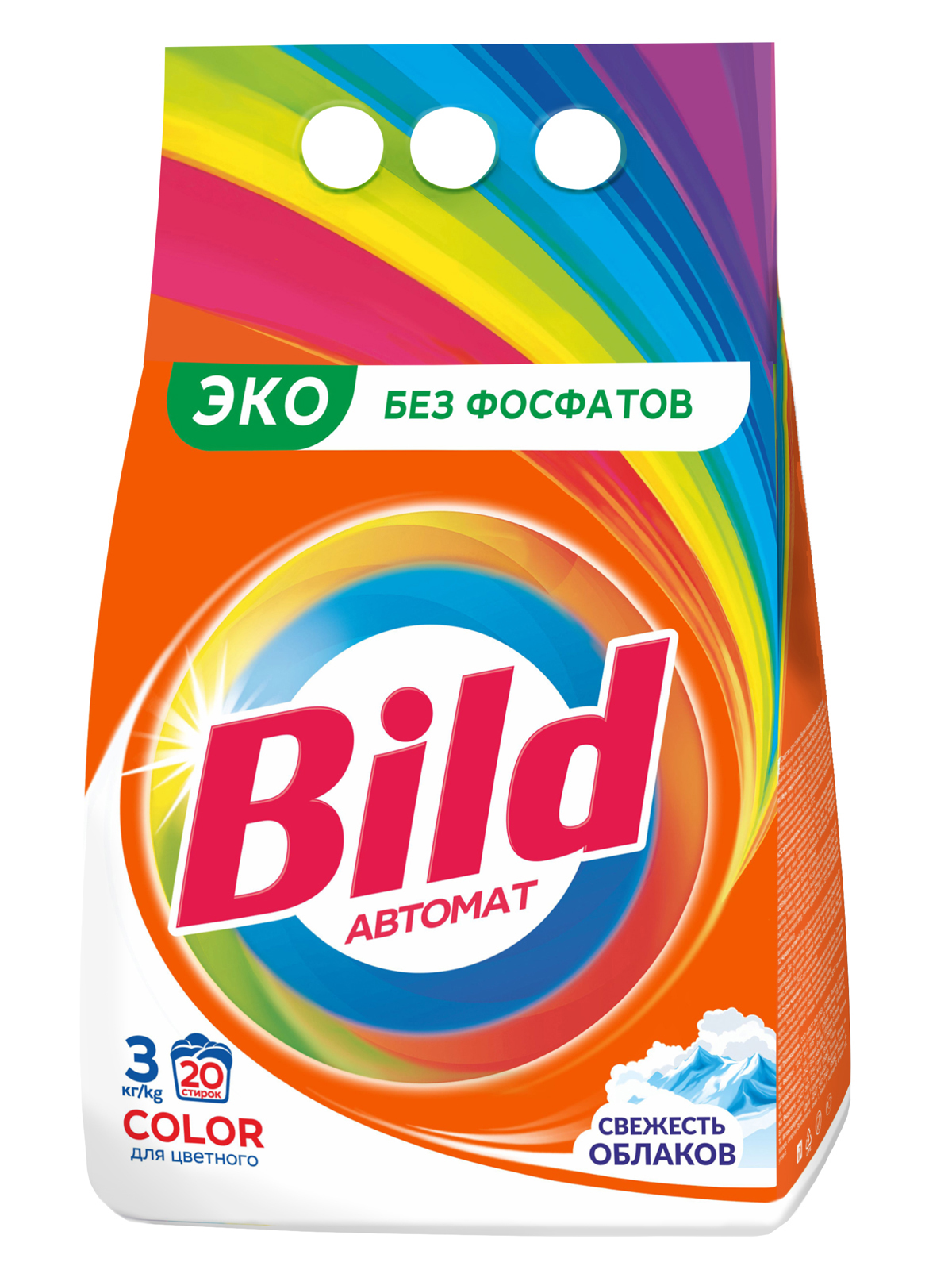 Стиральный порошок Bild Color Свежесть облаков, для цветного белья, 20 стирок, 3000г